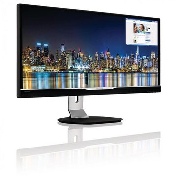 Monitor Philips 298P4QJEB/00 LED IPS, 29 inch, Wide, Full HD, DisplayPort, HDMI, DVI, Boxe, Negru