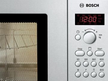 Cuptor cu microunde Bosch HMT75G451, grill 1000W, microunde 800W, 17l, dezghetare, display