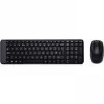 Tastatura Logitech Kit wireless + mouse Logitech MK220, Tastatura International EER, Negru