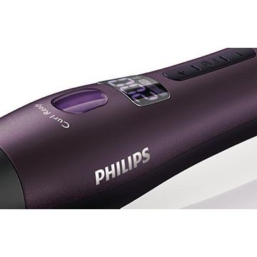 Ondulator de par Philips HP8619/00, Indicator Curl Ready, Ecran LCD, Violet