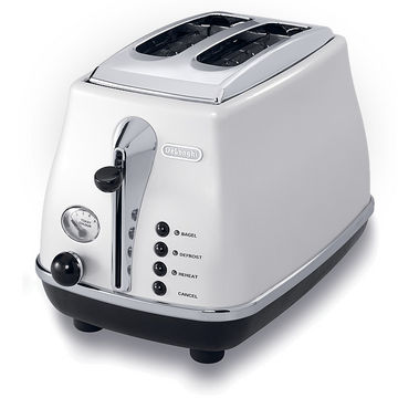 Toaster DeLonghi CTO 2003.W, Putere 900 W, Capacitate 2 felii, Alb