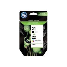 HP Cartus 21 negru + 22 tricolor, pachet de 2 bucati