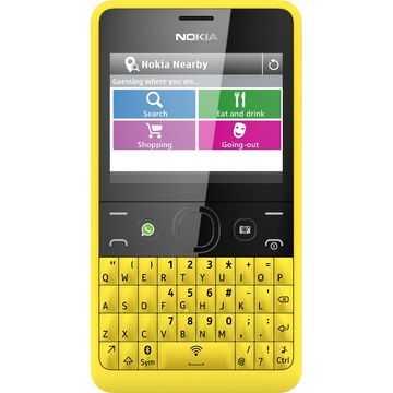 Telefon mobil Nokia Asha 210, Dual SIM, Galben