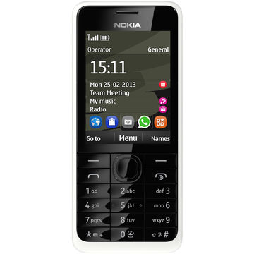 Telefon mobil Nokia 301, single SIM, Alb