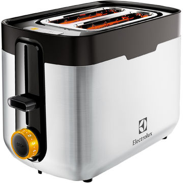 Toaster Electrolux EAT5300, 1050 W, 2 felii, Negru/Argintiu