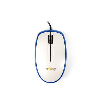 Mouse nJoy L360, USB, Alb/Albastru