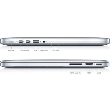 Laptop Apple ME864, MacBook Pro 13 inch, Core i5, 4 GB, 128 GB SSD, Mac OS X Mavericks, Argintiu