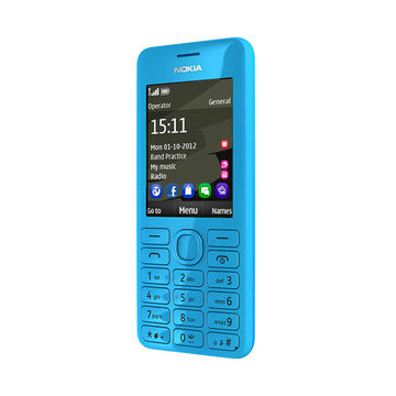 Telefon mobil Nokia 206, Cyan
