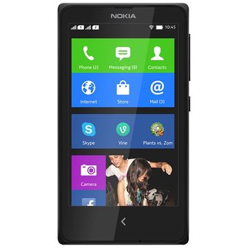 Telefon mobil Nokia X, Dual SIM, 512 MB RAM, 4 GB, Negru