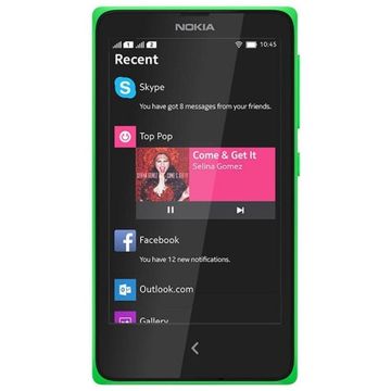 Telefon mobil Nokia X, Dual SIM, 512 MB RAM, 4 GB, Verde