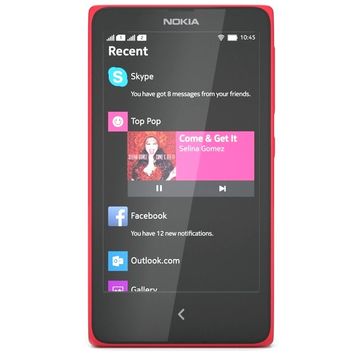 Telefon mobil Nokia X, Dual SIM, 512 MB RAM, 4 GB, Rosu