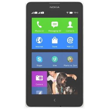 Telefon mobil Nokia X, Dual SIM, 512 MB RAM, 4 GB, Alb