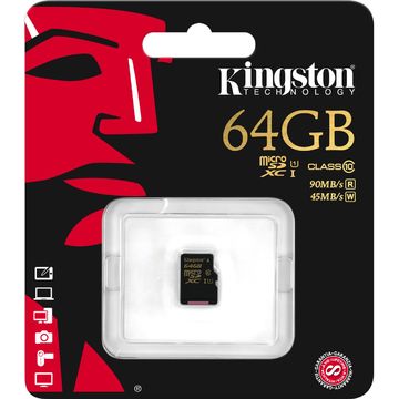 Card de memorie Kingston microSDXC 64GB, Class 10, UHS-I