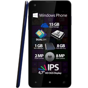 Telefon mobil Allview W1I Black, 8 GB, Dial SIM, Negru