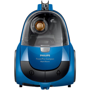 Aspirator Philips PowerPro Compact FC9321/09, cu sac, 1.5 l, Tub metalic telescopic, 750W, EPA 10, Albastru
