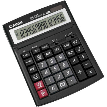 Calculator de birou Canon WS1610T, 16 digiti, display LCD, alimentare solara si baterie