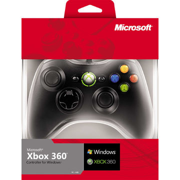Gamepad Microsoft Xbox 360 52A-00005, cu fir, negru