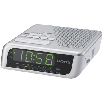Radio cu ceas Sony ICF-C205S, FM, AM, alarma, gri