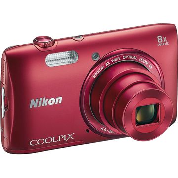 Camera foto Nikon COOLPIX S3600, 20.1MP, Rosu