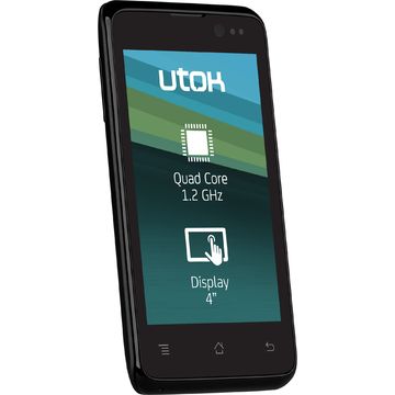 Telefon mobil Utok 400Q, dual SIM, 8 MP, Quad Core, 3G, 4 GB, Display 4 inch, negru