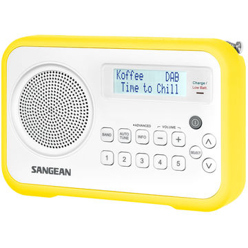 Radio Portabil Sangean DPR-67 DAB+, FM, Galben