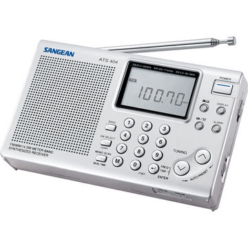 Radio Portabil Sangean, Pakket-404, FM, AM / MW, SW, Argintiu