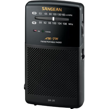 Radio Portabil Sangean SR-35, FM, AM / MW, LW, Negru