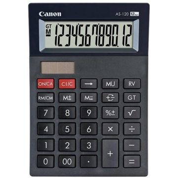 Calculator de birou Canon AS120, 12 digiti, Negru