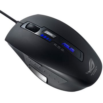 Mouse Asus GX850, Laser, 5000dpi, 6 butoane, Negru, Pentru mana dreapta