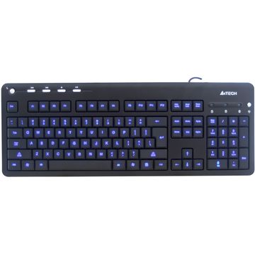 Tastatura A4tech KD-126-1, USB, LED Blue, Negru
