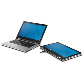 Laptop Dell DIN7348TI54500W, Intel Core i5, 4 GB, 500 GB, Microsoft Windows 8.1, Argintiu