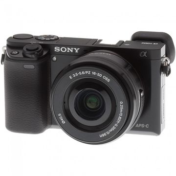 Camera foto Sony A6000, 24.3 MP, 3 inch, Negru + Obiectiv E SEL 16-50mm f/3.5-5.6 PZ OSS + Obiectiv E SEL 55-210mm f/4.5-6.3