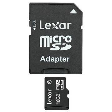 Card de memorie Lexar LSDMI16GABEUC10A, 16GB, MicroSDHC, CLS10, Adaptor SD