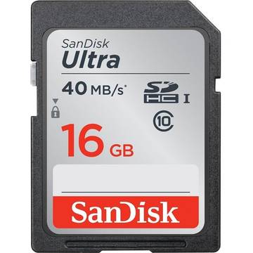 Card de memorie SanDisk SDSDUN-016G-G46, 16GB, SDHC, Ultra, CLS10