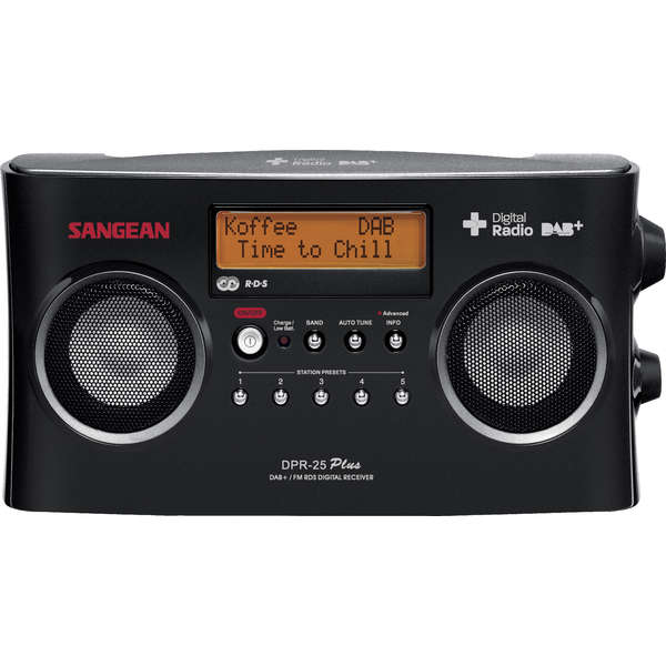 Radio Portabil Sangean DPR-25 DAB+, FM, Negru