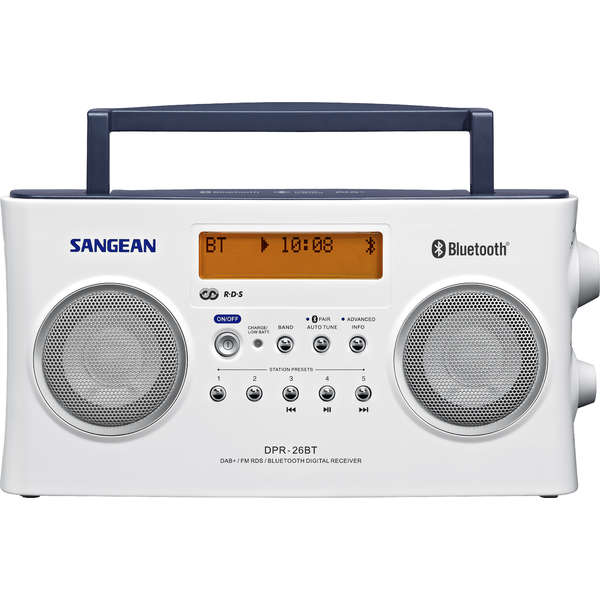 Radio Portabil Sangean DPR-26 DAB+ BT, FM, Alb