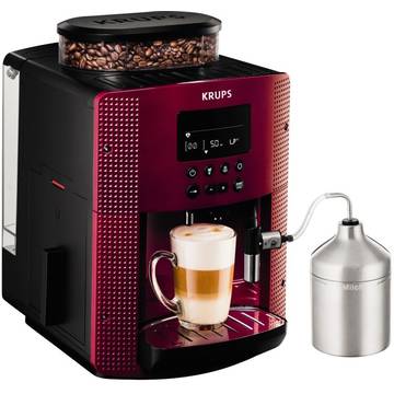 Espressor automat Krups spresseria EA8165, 15 Bar, Rosu/Negru