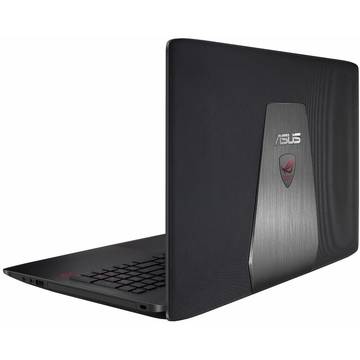 Laptop Asus Gaming ROG GL552JX-CN017D cu procesor Intel Core i7-4720HQ, 2.60GHz, Haswell, 15.6", Full HD, 16GB, 2TB + SSD 128GB, DVD-RW, nVidia GeForce GTX 950M 4GB, Free DOS, Negru