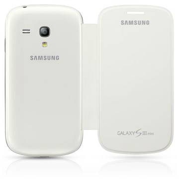 Husa Samsung Flip Cover, pentru Galaxy S3 Mini I8190/8200, Alb