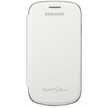 Husa Samsung Flip Cover, pentru Galaxy S3 Mini I8190/8200, Alb