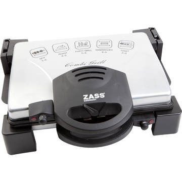 Gratar electric Zass T03-2, 2200 W, Argintiu