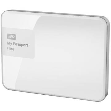 Hard Disk extern Western Digital My Passport Ultra 500GB, 2.5 inch, USB 3.0, Alb