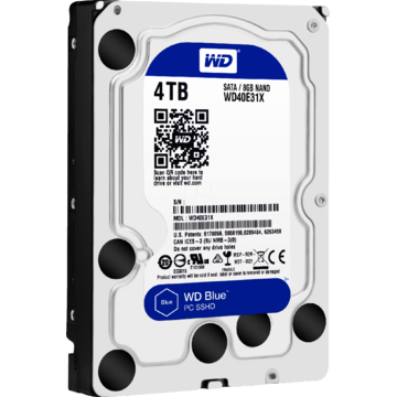 Hard Disk Western Digital Blue 4TB, 8GB SSD, 3.5 inch, 5400 rpm, SATA 3
