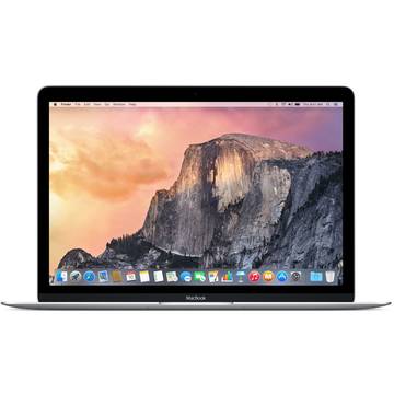 Laptop Apple MacBook 12, procesor Intel Dual Core M 1.20GHz, Broadwell, 12 inch, Ecran Retina, 8GB, 512GB SSD, Intel HD Graphics 5300, OS X Yosemite, RO KB, Argintiu