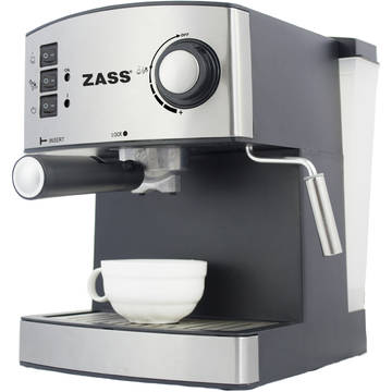 Espressor manual Zass ZEM 04, Manual, 850 W, Argintiu