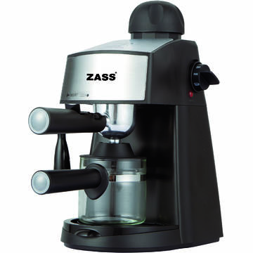 Espressor manual Zass ZEM 06, Manual, 800 W, Negru / Argintiu