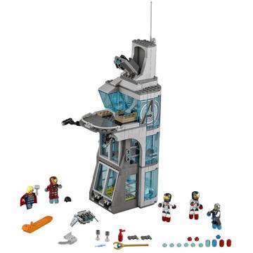Set constructie Lego Super Heroes Marvel Atacul impotriva turnului Razbunatorilor