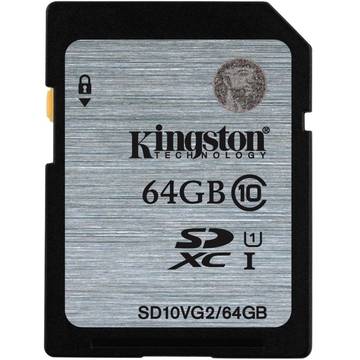 Card de memorie Kingston SDXC 64GB, Class 10, UHS-I