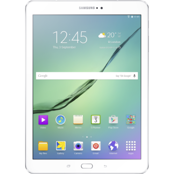 Tableta Samsung Tab S2 T815, procesor Octa-Core 1.9 GHz, 9.7 inch, 3 GB RAM, 32 GB, Wi-Fi, 4G, GPS, Bluetooth 4.1, Android 5.0.2 Lollipop, Alb