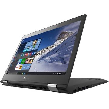 Laptop Lenovo Yoga 500-14ISK, Intel® Core™ i7-6500U 2.50GHz, Skylake™, 14", Full HD, IPS, Touch-Screen, 8GB, 1TB + 8GB SSHD, nVidia GeForce GT 920M 2GB, Microsoft Windows 10, Negru, 80R500BJRI